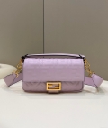 Fendi 8BR600 Baguette Medium Purple leather 0135M bag