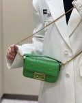 Fendi 8BS017 Baguette Mini Green leather 0135 bag