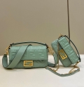 Fendi 8BR600 Baguette Medium Lake Blue leather 0135M bag