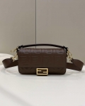 Fendi 8BR600 Baguette Medium Dark Brown leather 0135M bag