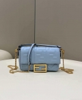 Fendi 8BS017 Baguette Mini Blue leather 0135 bag