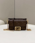 Fendi 8BS017 Baguette Mini Dark Brown leather 0135 bag