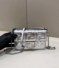 Fendi 8BS017 Baguette Mini Silver leather 0135 bag