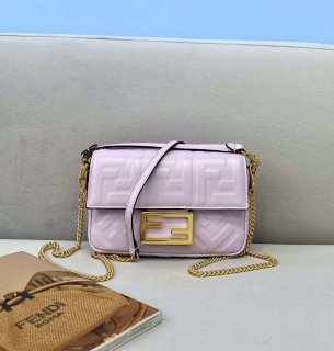 Fendi 8BS017 Baguette Mini Light Purple leather 0135S bag