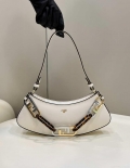 Fendi O’Lock Swing Camellia leather pouch 8BS068AHM0F1DMY 8573 White