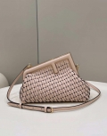 Fendi 8BP129 First Small Pink braided leather bag 80103