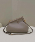 Fendi 8BP129 First Small Fuchsia leather bag 80018M Gray