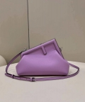 Fendi 8BP129 First Small Fuchsia leather bag 80018M Purple