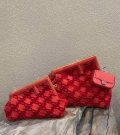 Fendi 8BP129 Fendi First Small Red suede bag