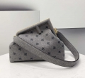 Fendi 8BP127 Fendi First Medium Light Gray flannel bag with embroidery