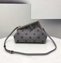 Fendi 8BP129 Fendi First Small Ligth Gray flannel bag with embroidery