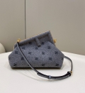 Fendi 8BP129 Fendi First Small Gray flannel bag with embroidery