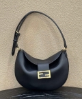 Fendi 8BS069 Fendi Black Leather Croissant bag 8373