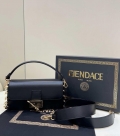 Fendi 8BR801 Baguette brooch Fendace Black leather 8563 bag