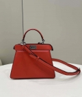 Fendi 8BN335 Peekaboo ISeeU Petite Red Padded Nappa Leather Bag