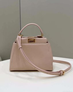 Fendi 8BN244 Peekaboo Iconic Mimi Pink Leather 8315 Bag