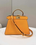 Fendi 8BN327 Peekaboo ISeeU Small Orange leather bag