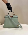 Fendi 8BN327 Peekaboo ISeeU Small Green leather bag