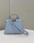 Fendi 8BN327 Peekaboo ISeeU Small Blue leather bag