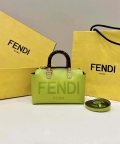 Fendi 8BS067 By The Way Mini Small Boston bag in mint Grass Green leather