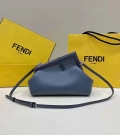 Fendi 8BP129 Fendi First Small Navy blue woven leather bag