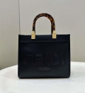 Fendi 8BH394 Fendi Sunshine Small Black leather shopper