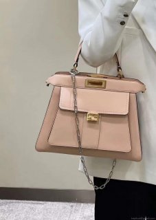 Fendi 8BN321 Peekaboo Iseeu Medium Pink Leather Bag 8596L