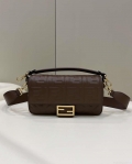 Fendi 8BR600 Baguette Medium Dark brown leather 0135M bag