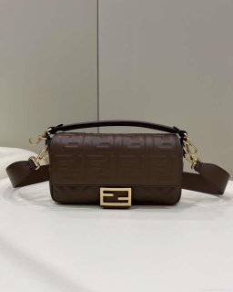 Fendi 8BR600 Baguette Medium Dark brown leather 0135M bag