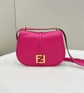 Fendi 8BT366 C’mon Medium Fuchsia Smooth Leather and Full-grain Leather Bag