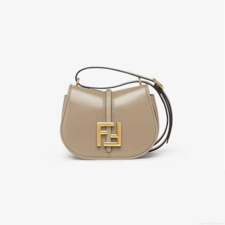 Fendi 8BS082 C’mon Mini Dove-grey Smooth Leather and Full-grain Leather Bag