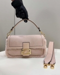 Fendi 8BR600 Baguette Medium Re-Edition bag in sheepskin Pink