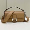 Fendi 8BR600 Baguette Apricot Selleria bag with Oversized Topstitching 8610