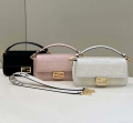 Fendi 8BR600 Baguette Medium bag with FF embroidery 8598 Pink