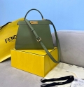 Fendi 70193 Peekaboo ISEEU MEDIUM Green Leather Bag