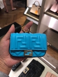 Fendi 7AR844 Nano Baguette Charm Blue Nappa Leather