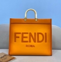 Fendi 8BH372 Sunshine Large Natural Coloured Leather Shopper Bag 80009L Brown