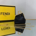 Fendi Nano First Charm Shoulder Bag 7AS051 Black