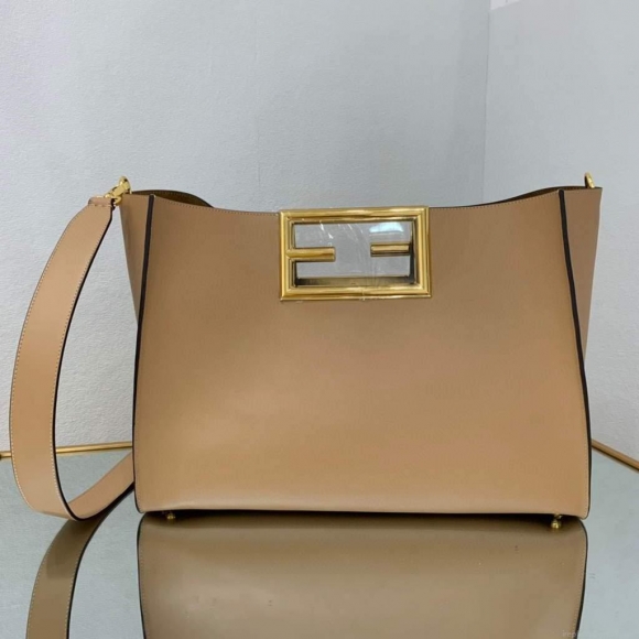 Fendi 8BH391 Fendi way Medium Apricot Leather bag