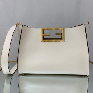 Fendi 8BH391 Fendi way Medium White Leather bag