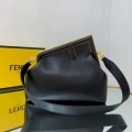 Fendi FIRST Medium Bag Black Leather 8BP127