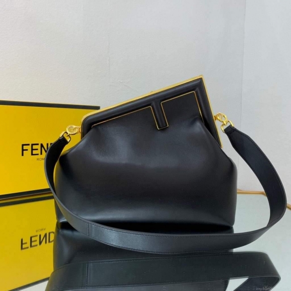 Fendi FIRST Medium Bag Black Leather 8BP127