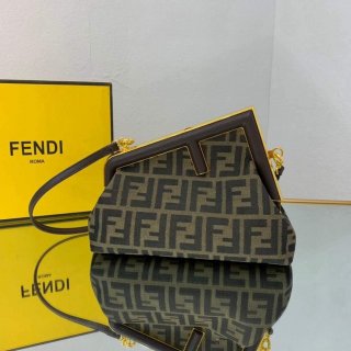 Fendi FIRST Small Bag 8BP129 Dark Green FF