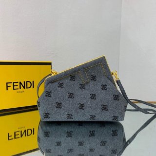 Fendi First Small flannel Bag 8BP129 Blue