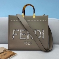 Fendi 8BH386 Sunshine Medium Fendi Tote Bag 8518 Gray