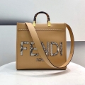 Fendi 8BH386 Sunshine Medium Fendi Tote Bag 8518 Apricot