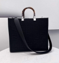 Fendi 8BH386 Sunshine Medium Fendi Tote Bag 8258 Black