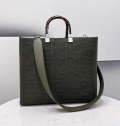 Fendi 8BH386 Sunshine Medium Fendi Tote Bag 8258 Green