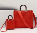 Fendi 8BH386 Sunshine Medium Fendi Tote Bag 8258 Orange Red