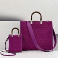 Fendi 8BH386 Sunshine Medium Fendi Tote Bag 8258 Purple